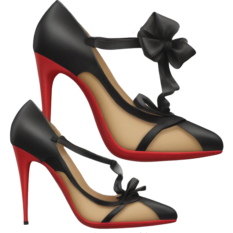 Black valentino high heels with red bottom emoji