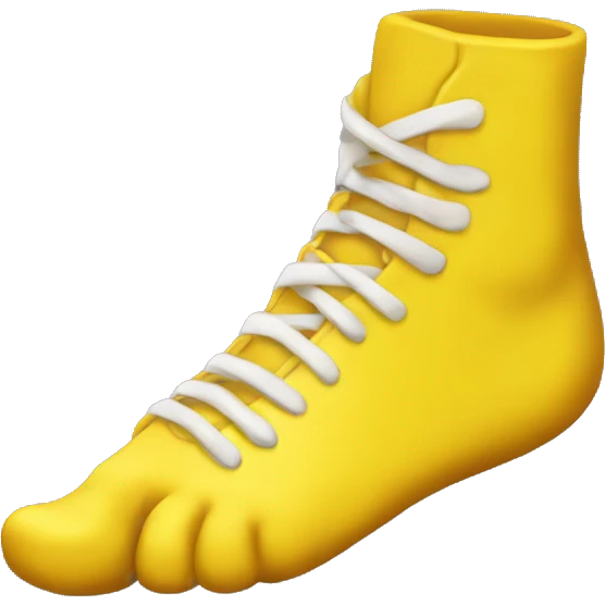 Yellow foot emoji