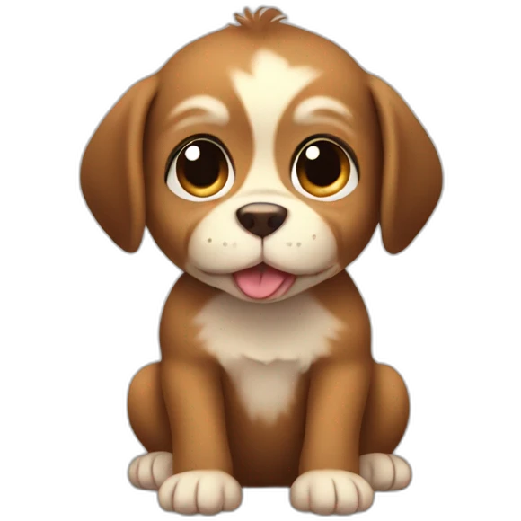 Puppy mixed with a monkey baby emoji