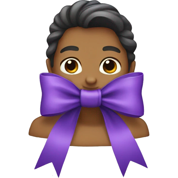 Purple bow emoji