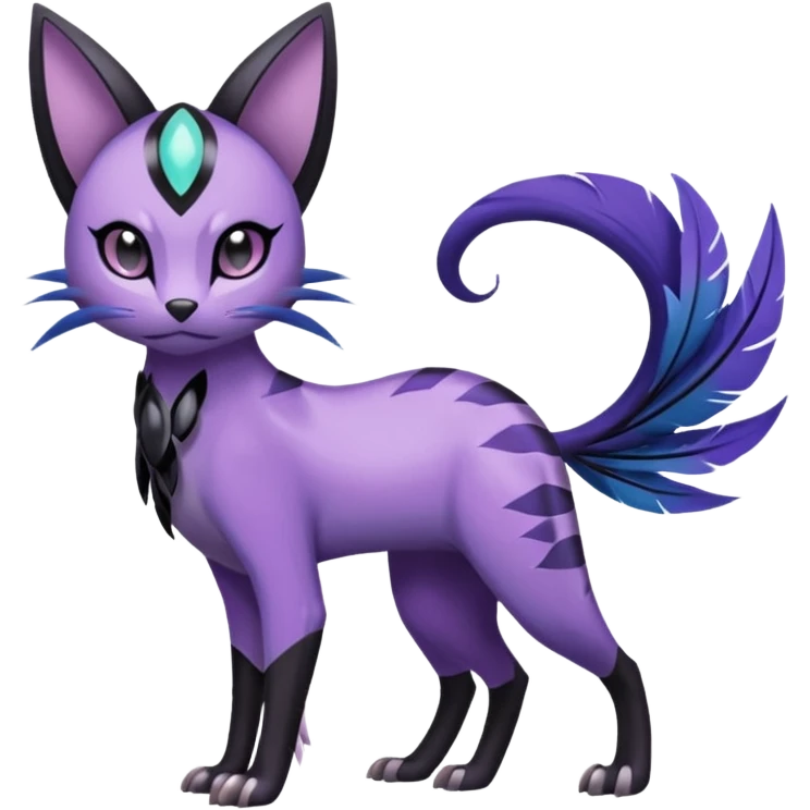 Meloetta-Purrloin-Nargacuga-Pokémon-Fakémon-fusion-hybrid-creature emoji