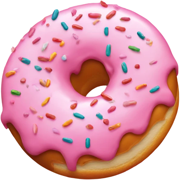 a pink donu with sprinkles  emoji