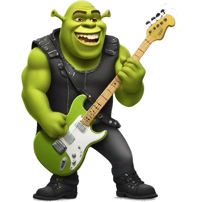 Shrek as rock star emoji