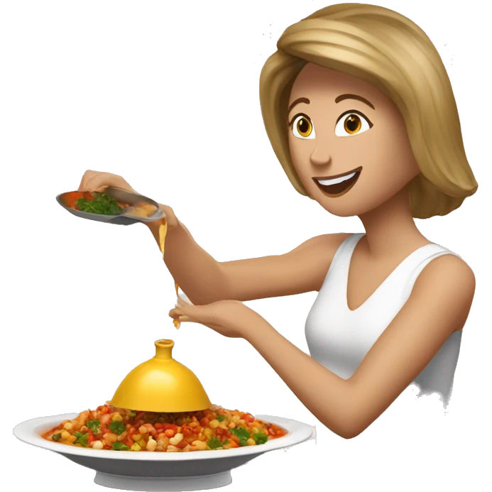 Emmanuelle macron qui mange une tajine emoji