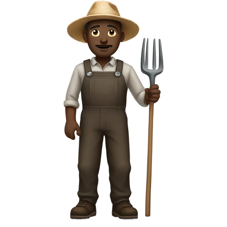 Black farmer emoji