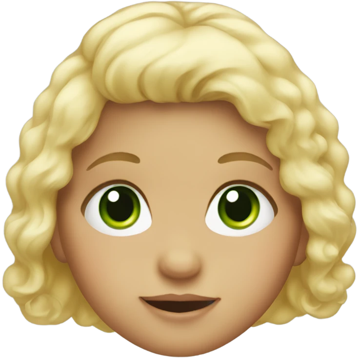 baby with blonde hair and green eyes emoji