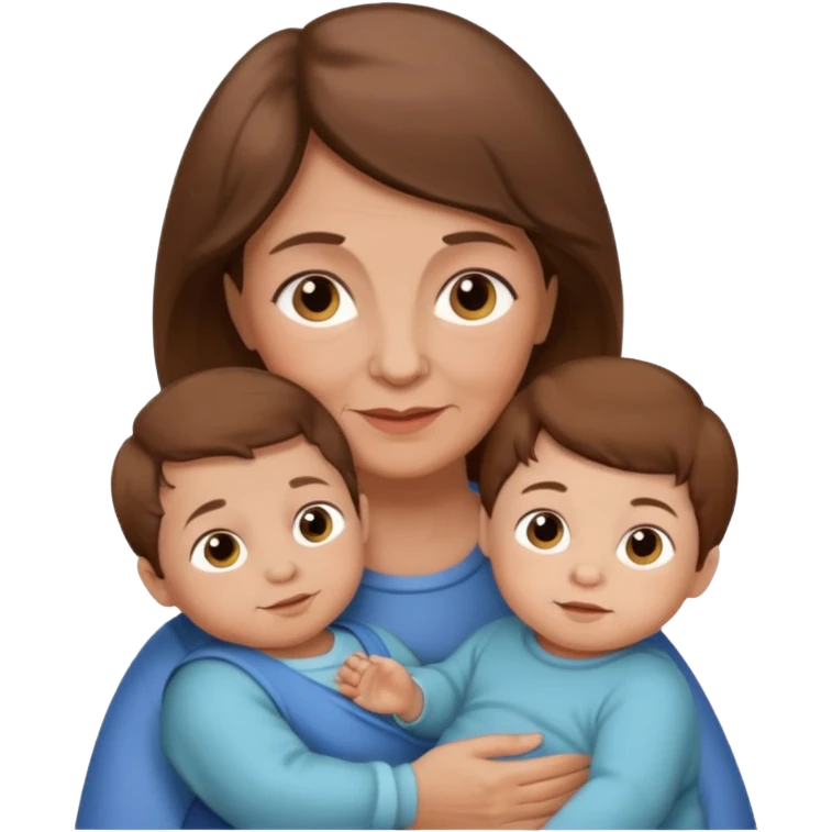 grandmother with baby boy with brown hair and fair skin emoji
