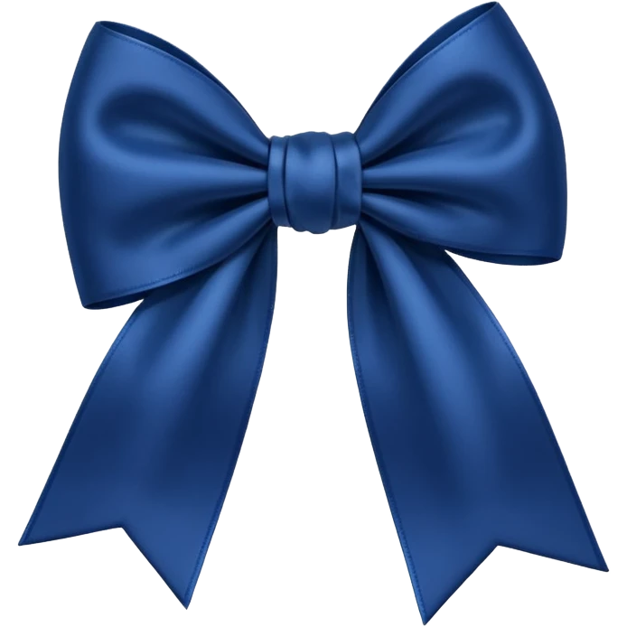 Navy blue bow emoji