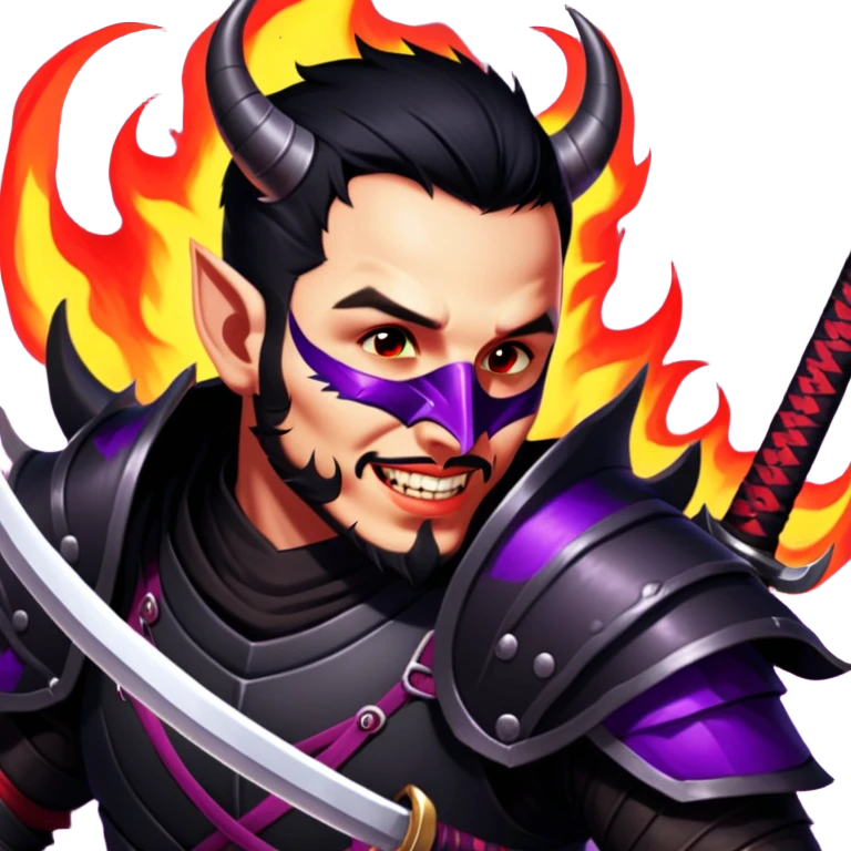 Demon-Horned Warrior emoji
