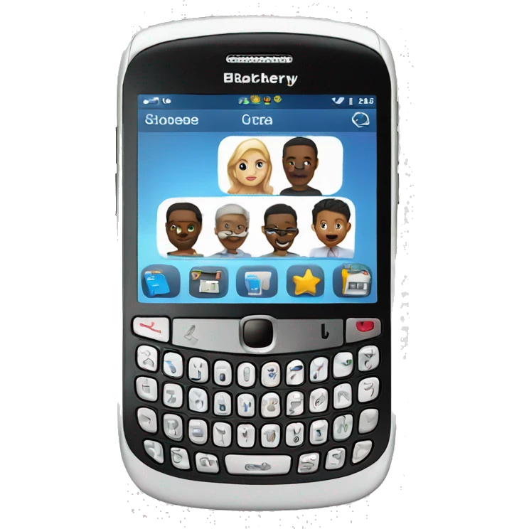 White Blackberry phone emoji
