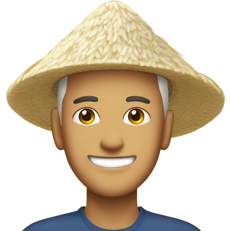 Rice hat emoji