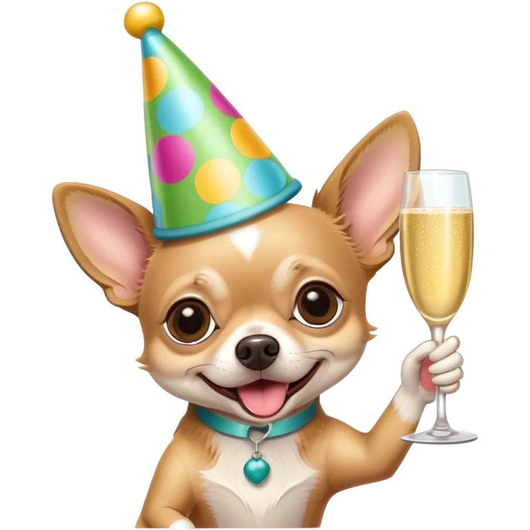 Chihuahua partying  emoji