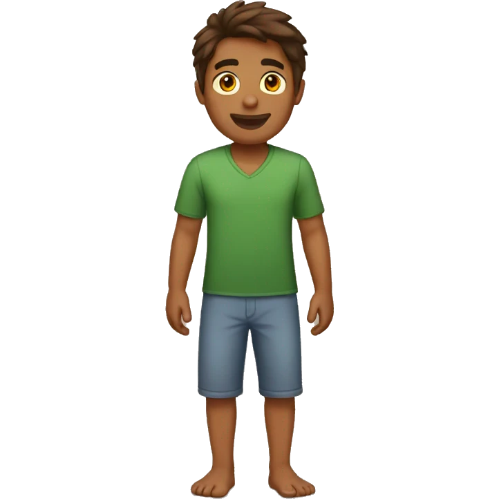barefoot brown guy emoji