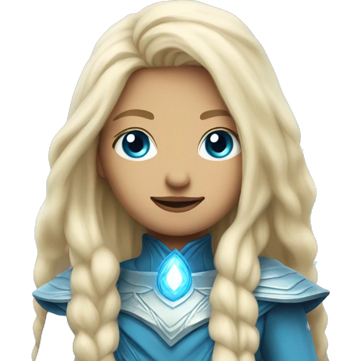 nordic pleiadian with long blonde hair and blue eyes emoji