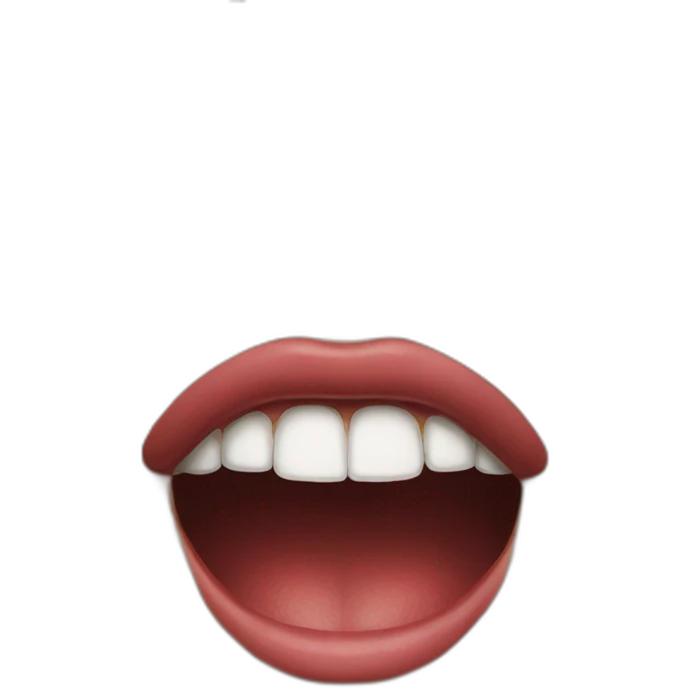 Biting lip emoji