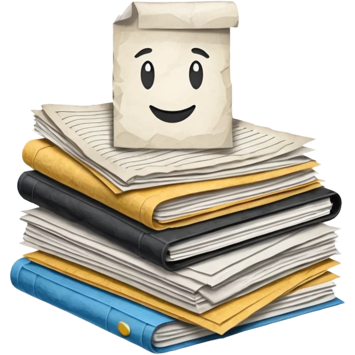 mac os mixed papers skeuomorphicink emoji