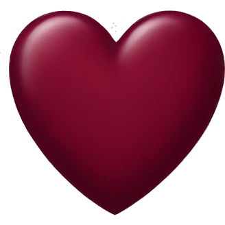 burgundy heart emoji