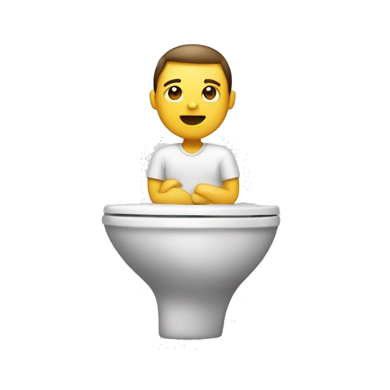 Person on toilet emoji