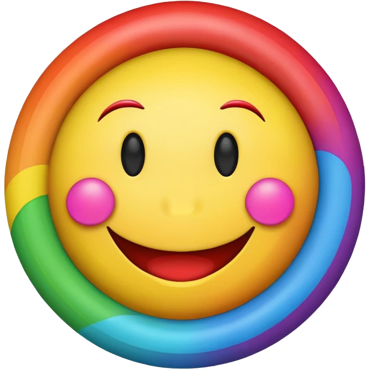 rainbow smiley face emoji