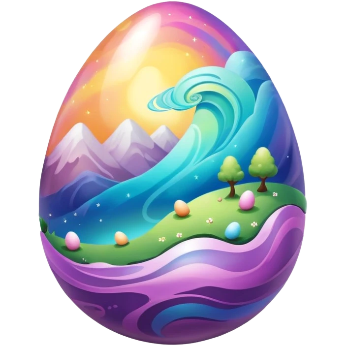 magical poop easter cosmic egg landscape  emoji