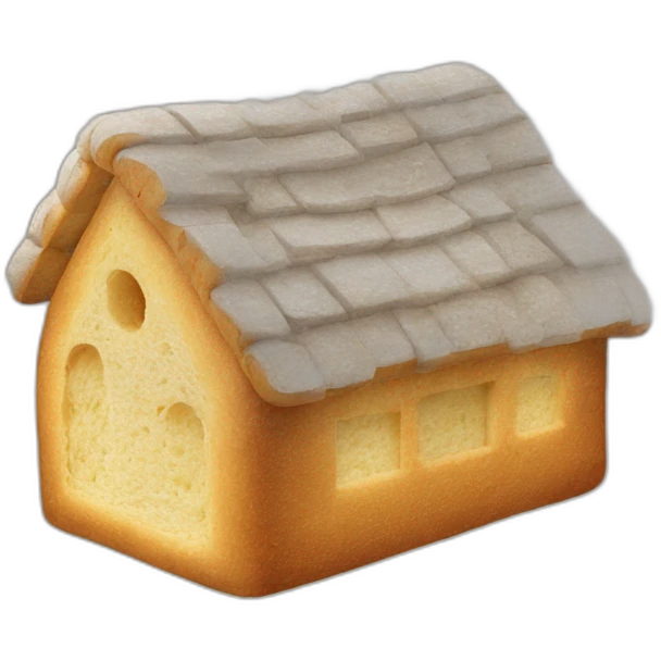 A house made out of bread ￼ emoji