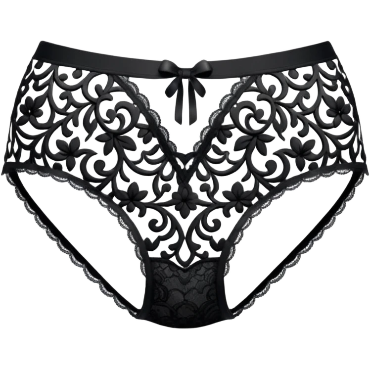 Black lace underwear emoji