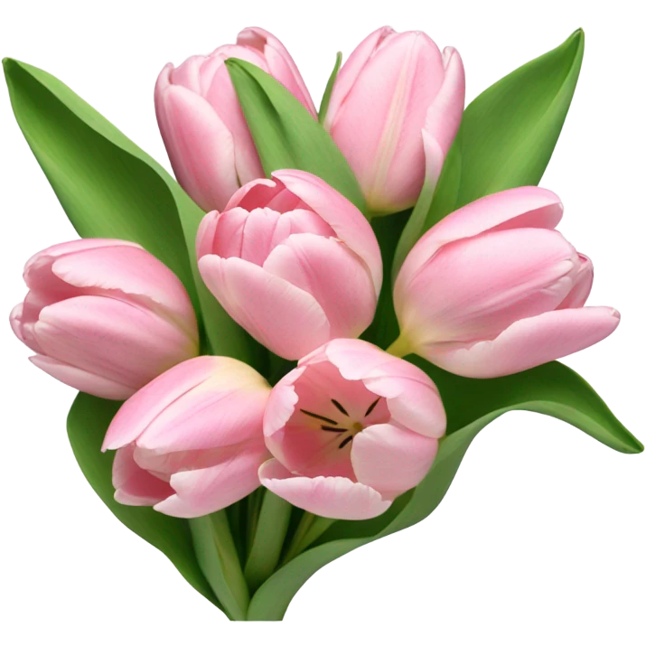 pastel pink tulip bouquet emoji