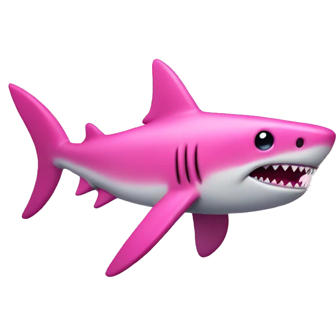 Pink shark emoji