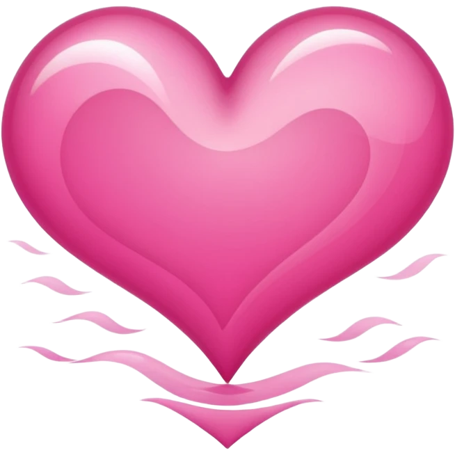 Pink Heart Shaped Wave  emoji