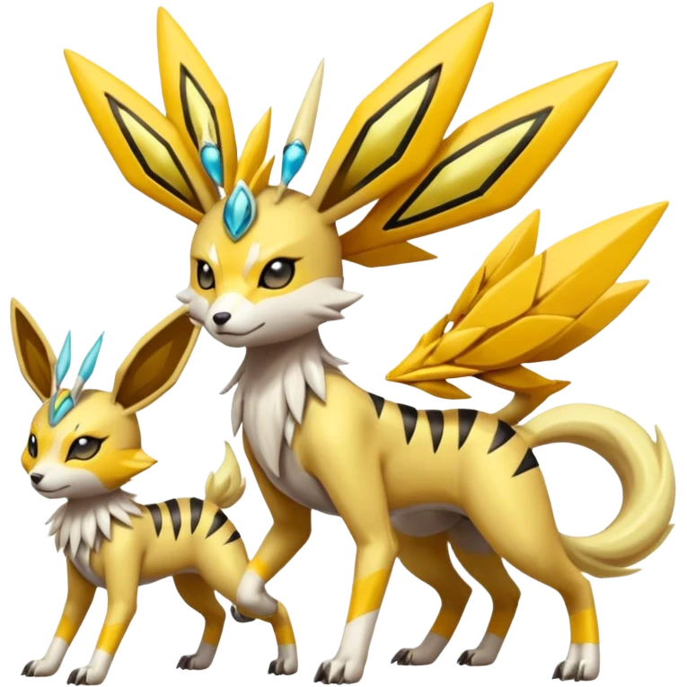 Meloetta-Renamon-Jolteon-Beedrill-Manectric-Palkia-Cresselia-fusion emoji