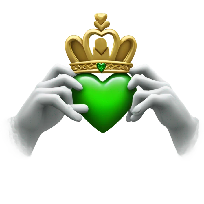 Claddagh with green heart emoji