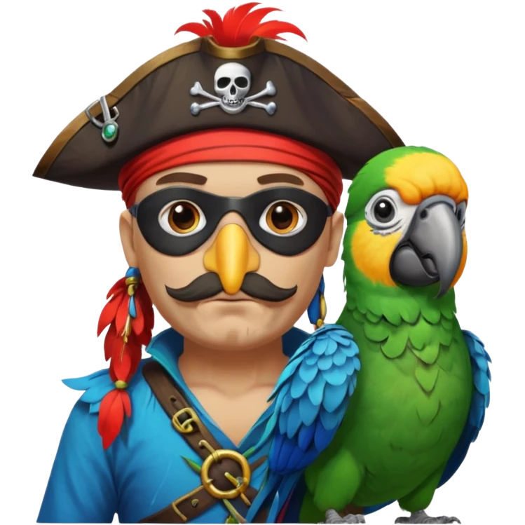 pirate and parrot emoji