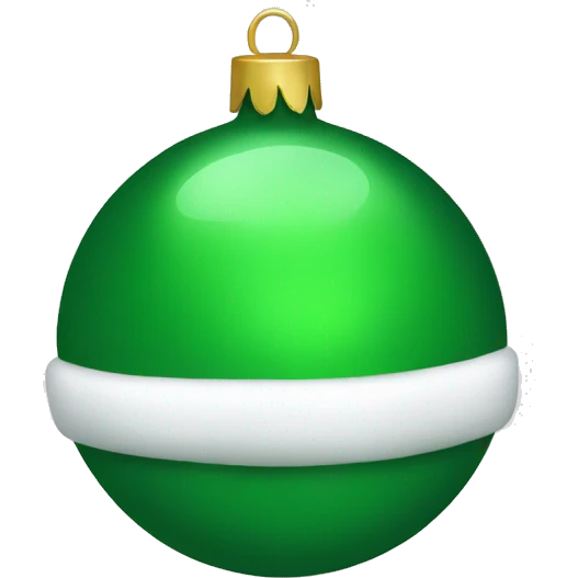 green christmas ball ornament emoji