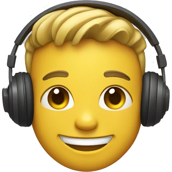 SMILE EMOJI, with headphones emoji