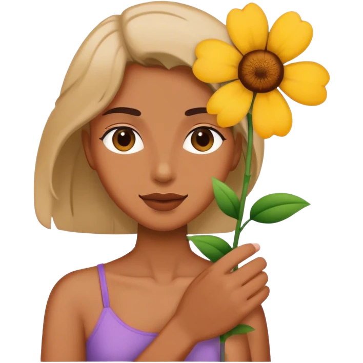 Someone holding a flower  emoji