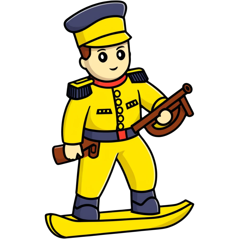 yellow plastic toy soldier emoji