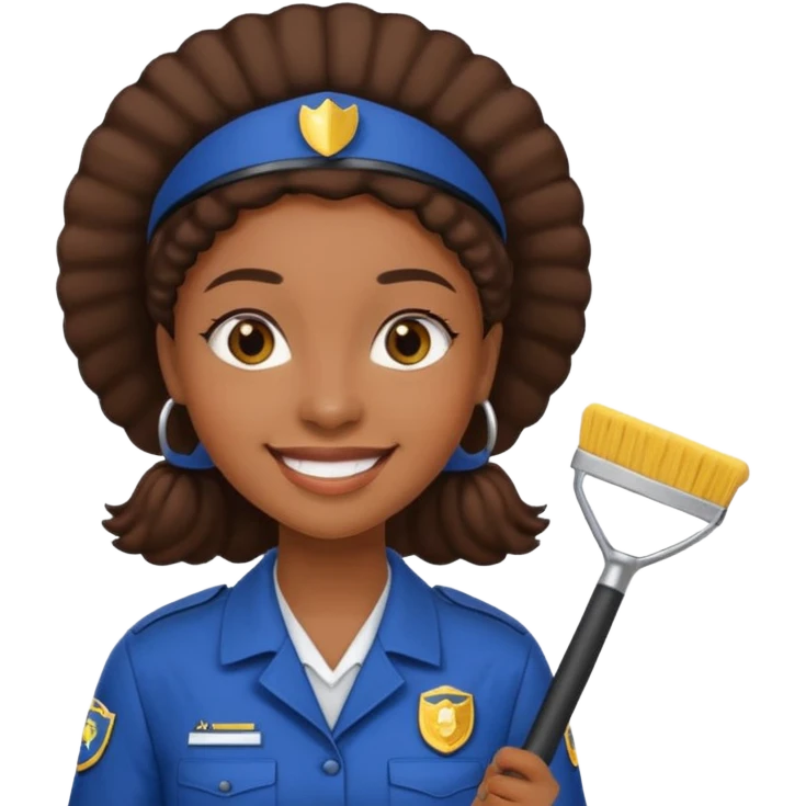 Window Cleaner  black woman  emoji