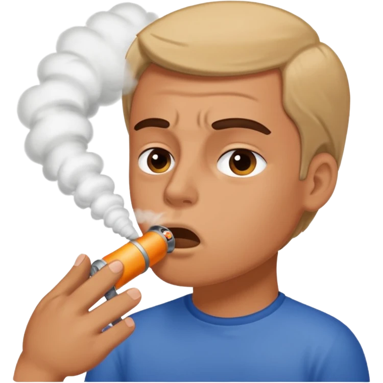 A nose that inhales exhaust fumes with power emoji