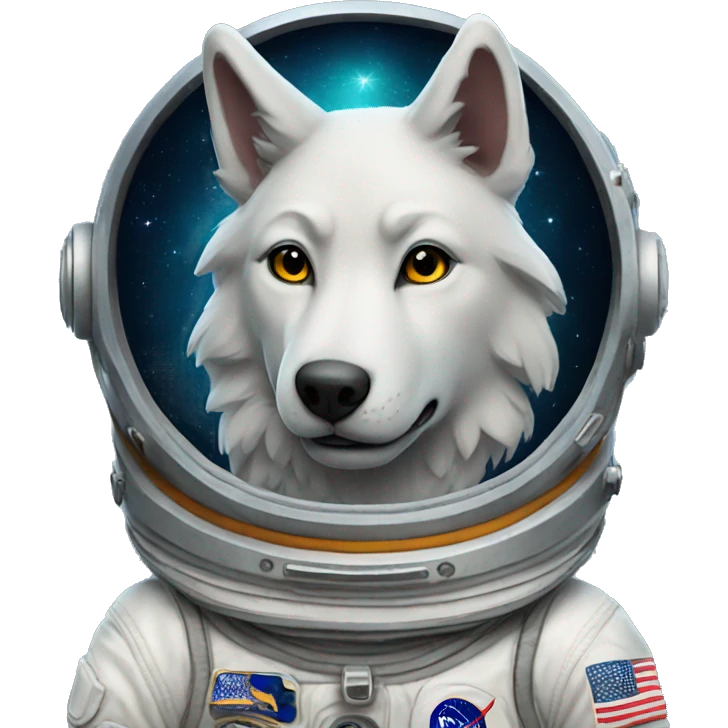 wolf astronaut emoji