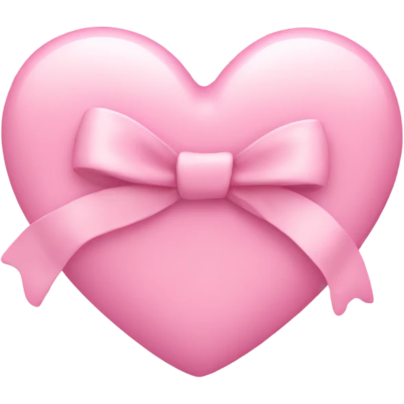 Light pink heart with bow emoji