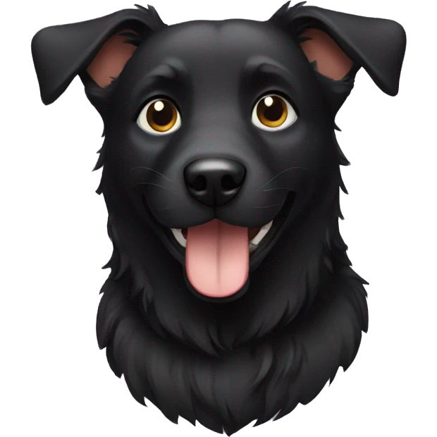 black dog happy emoji