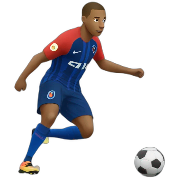 Mbappe qui fait un câlin a ronaldi emoji