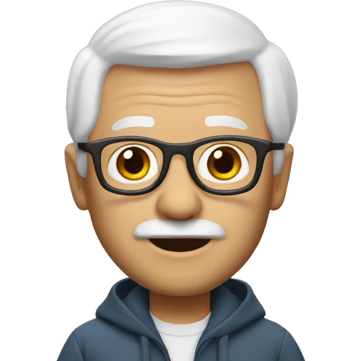memoji white grand pa  emoji