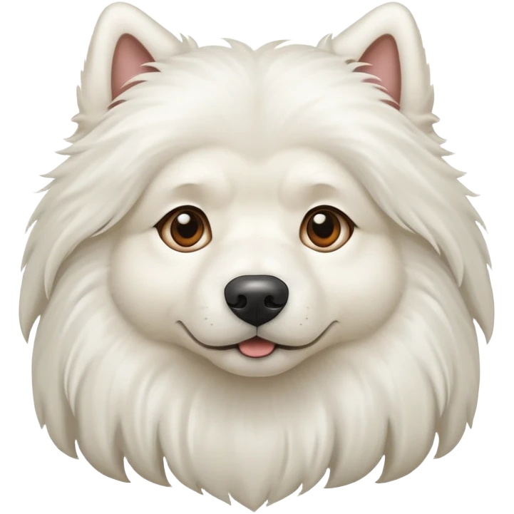 White long-haired dog emoji