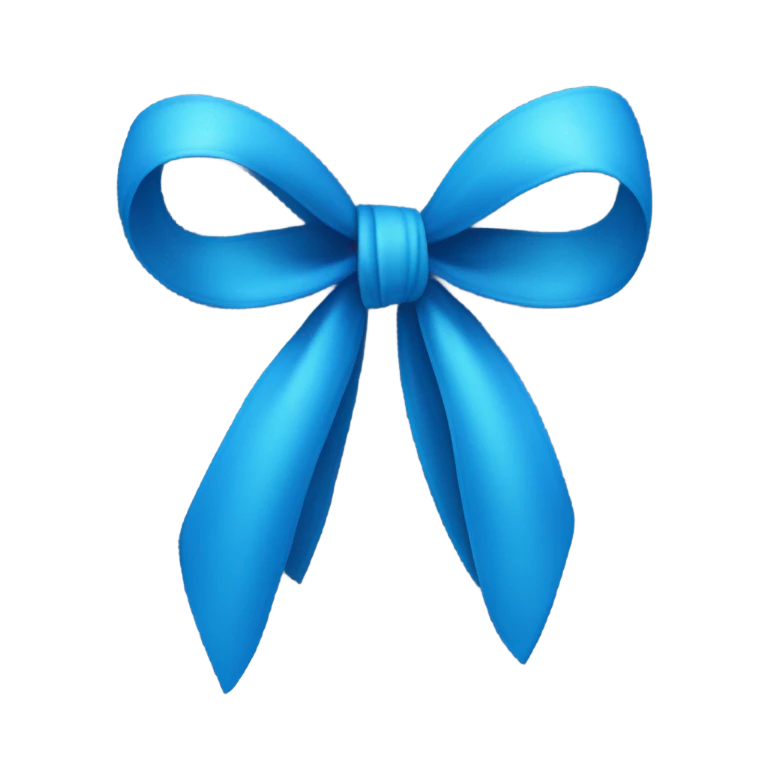 blue bow  emoji