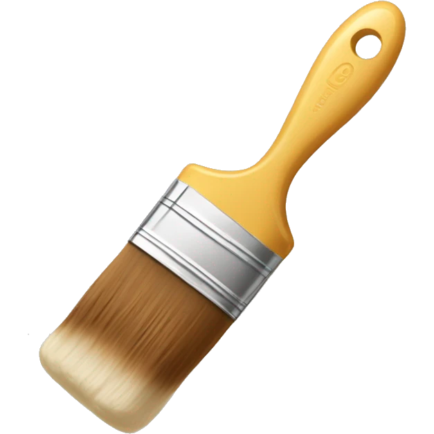 paintbrush with cream paint emoji