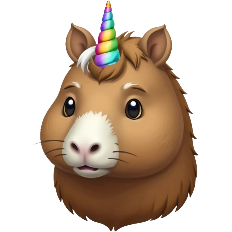 sad capybarq unicorn hybrid emoji