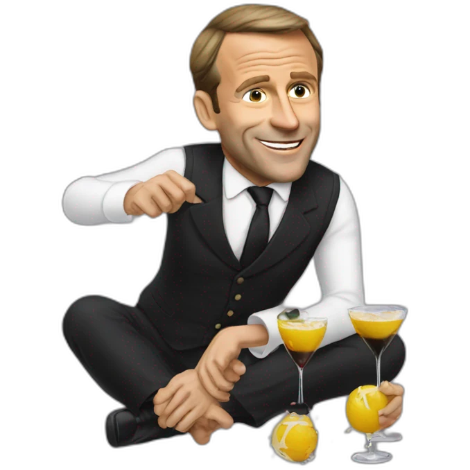 Tipsy macron emoji