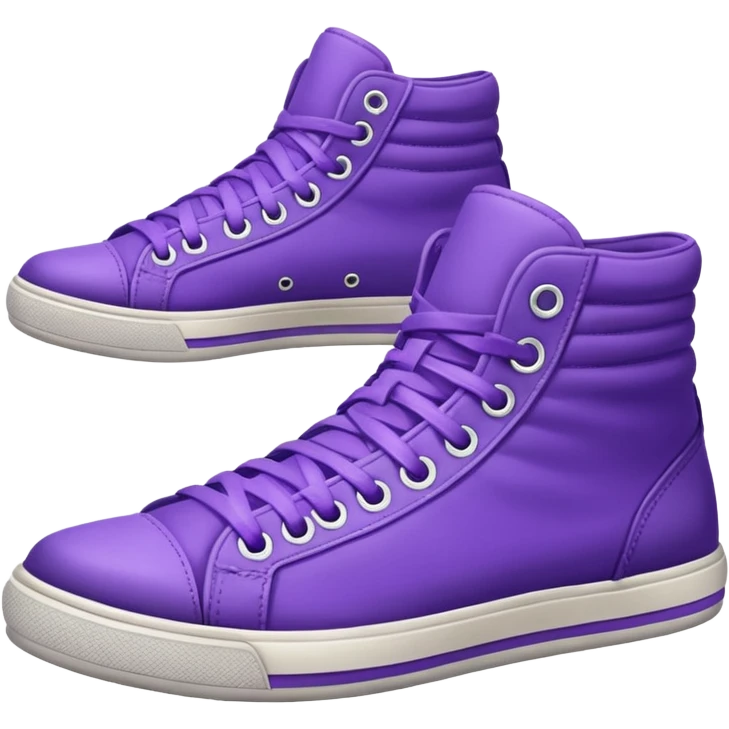 Still lufe, realistic detailed, purple high top sneakers emoji