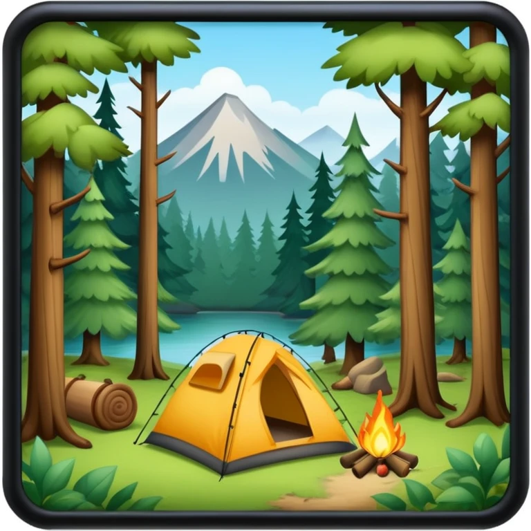 camping in the woods emoji